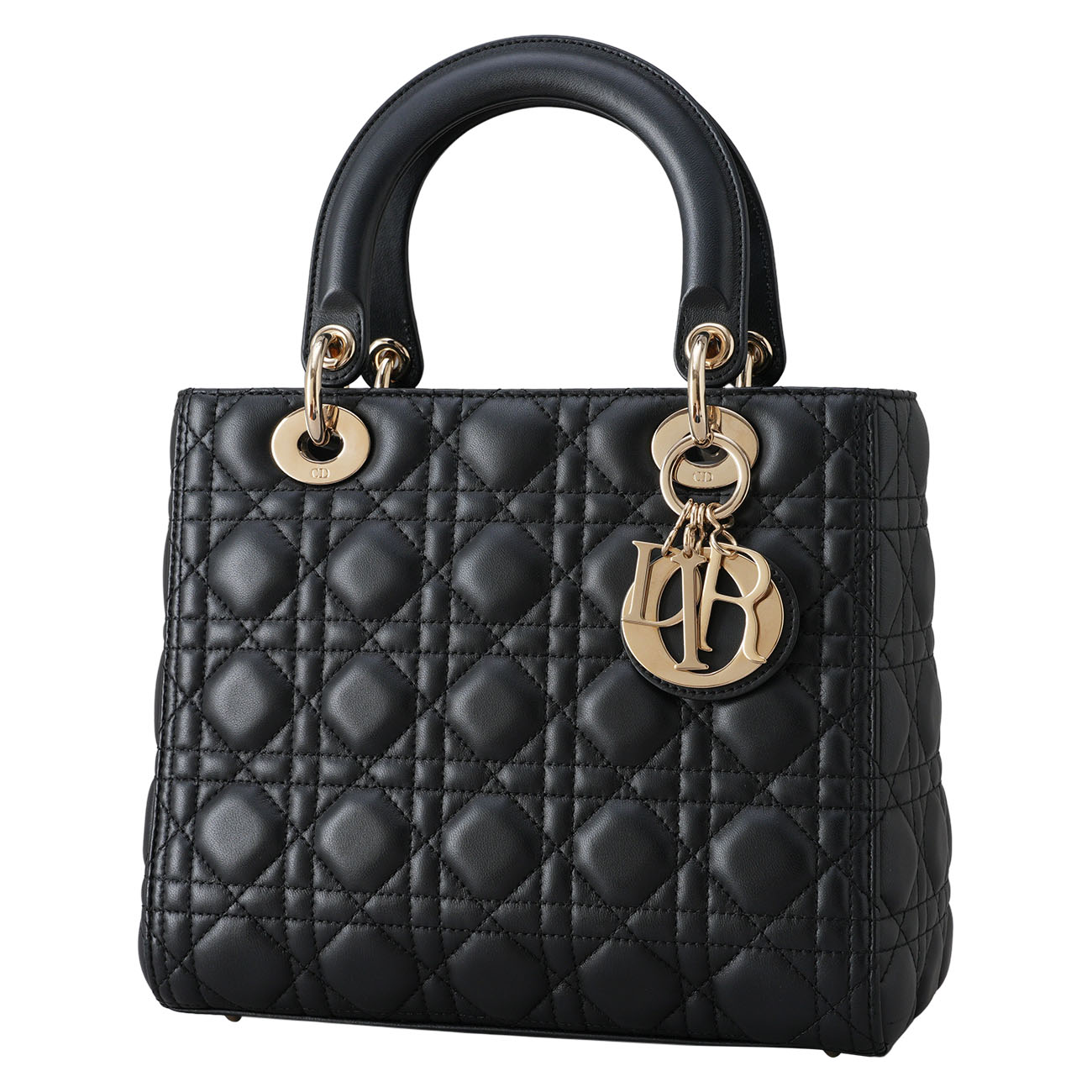 CHRISTIAN DIOR(USED)디올 레이디디올 미듐 블랙